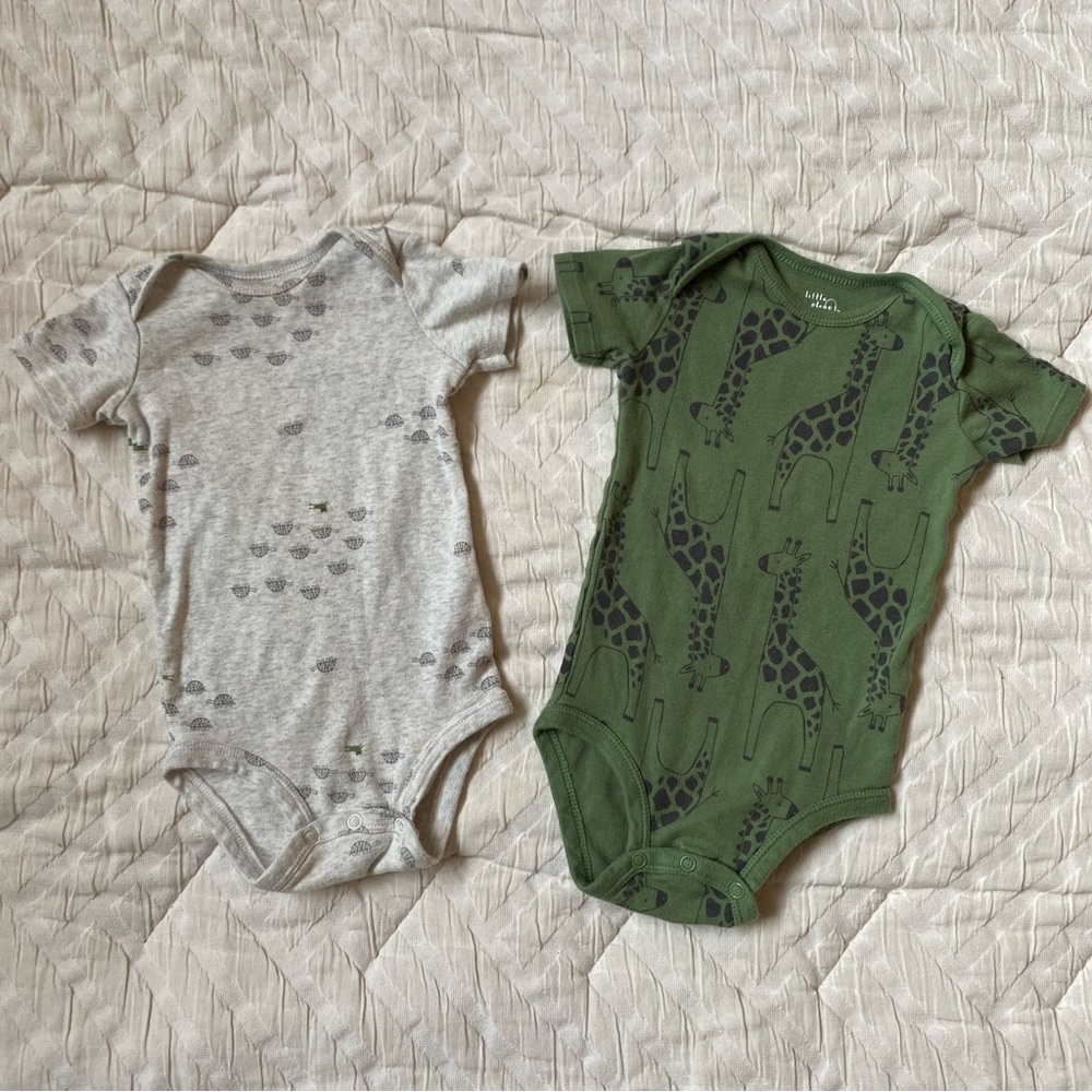 Carter’s Little Planet Organic Short Sleeve Animal Print Bodysuits
